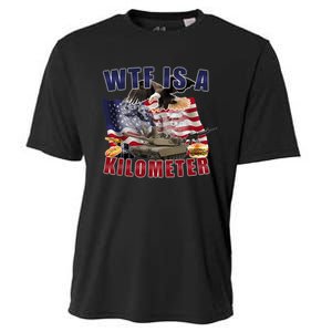 Funny Political Wtf Is A Kilometer Usa American 4th Of July Cooling Performance Crew T-Shirt