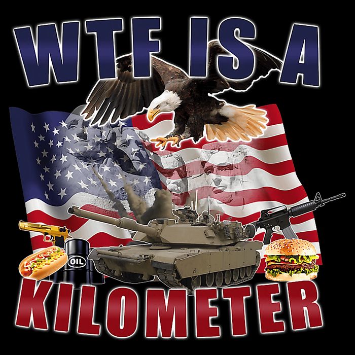 Funny Political Wtf Is A Kilometer Usa American 4th Of July Button