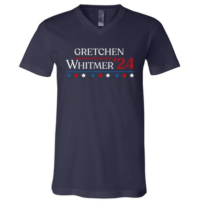 First President Whitmer 2024 Gretchen Whitmer 47 Vote V-Neck T-Shirt