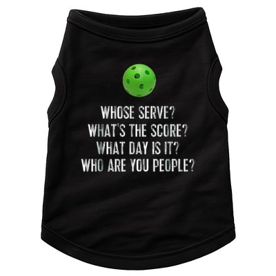 funny pickleball whose serve league pickleball team Doggie Tank