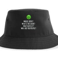 funny pickleball whose serve league pickleball team Sustainable Bucket Hat