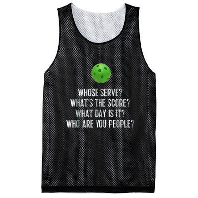 funny pickleball whose serve league pickleball team Mesh Reversible Basketball Jersey Tank