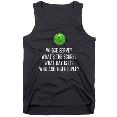 funny pickleball whose serve league pickleball team Tank Top