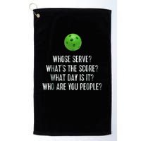 funny pickleball whose serve league pickleball team Golf Towel