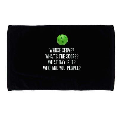 funny pickleball whose serve league pickleball team Microfiber Hand Towel