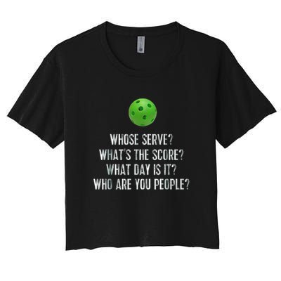 funny pickleball whose serve league pickleball team Crop Top