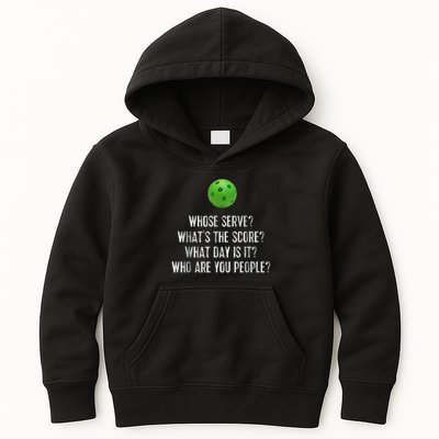 funny pickleball whose serve league pickleball team Kids Hoodie