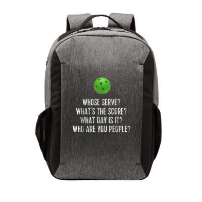 funny pickleball whose serve league pickleball team Vector Backpack