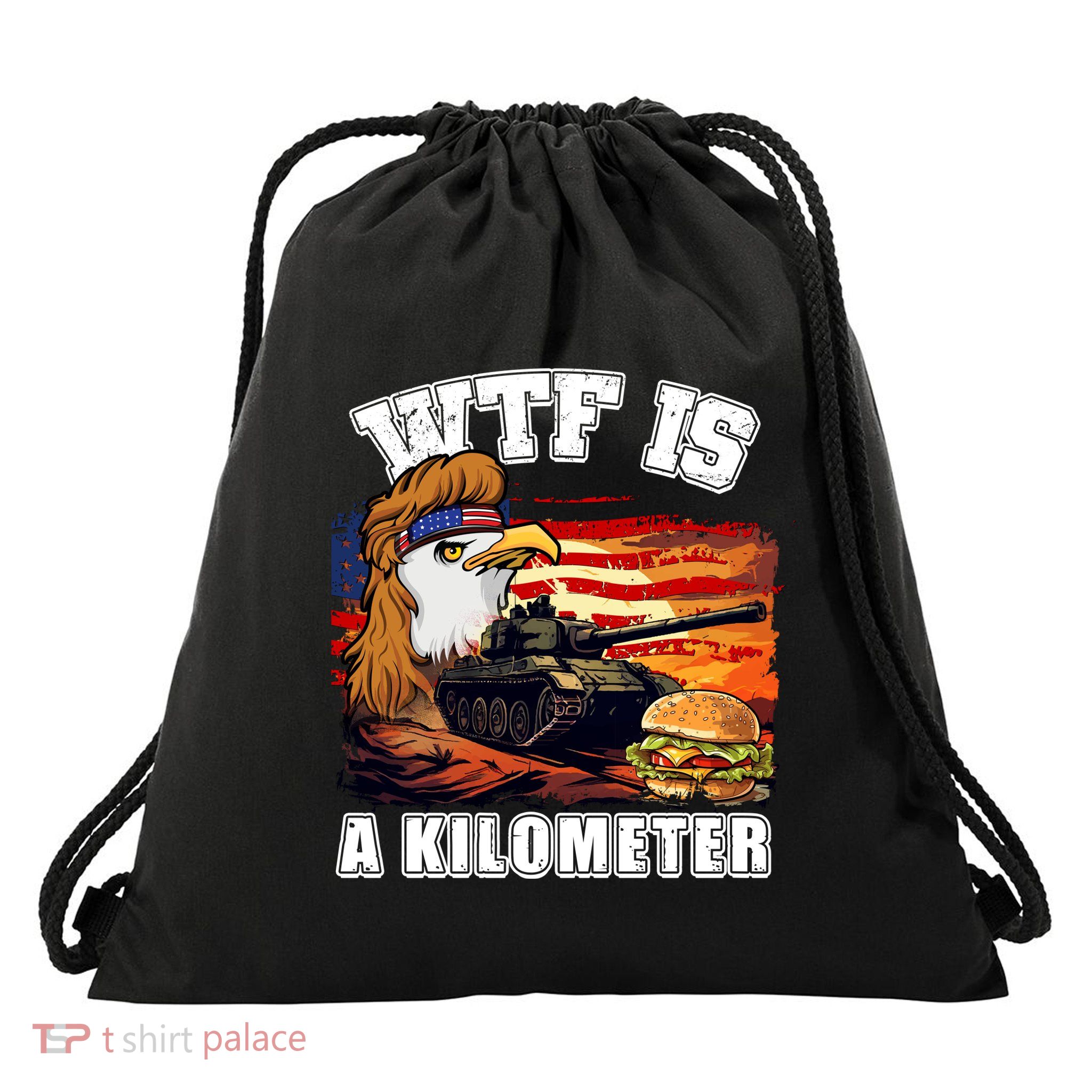 Funny Patriotic Wtf Is A Kilometer Drawstring Bag