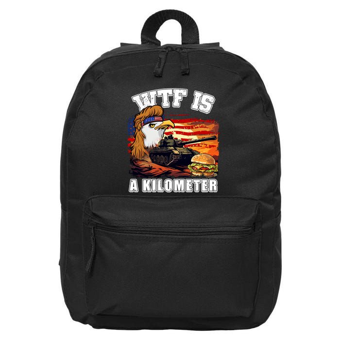 Funny Patriotic Wtf Is A Kilometer 16 in Basic Backpack