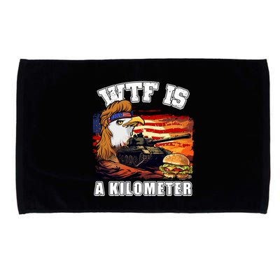 Funny Patriotic Wtf Is A Kilometer Microfiber Hand Towel