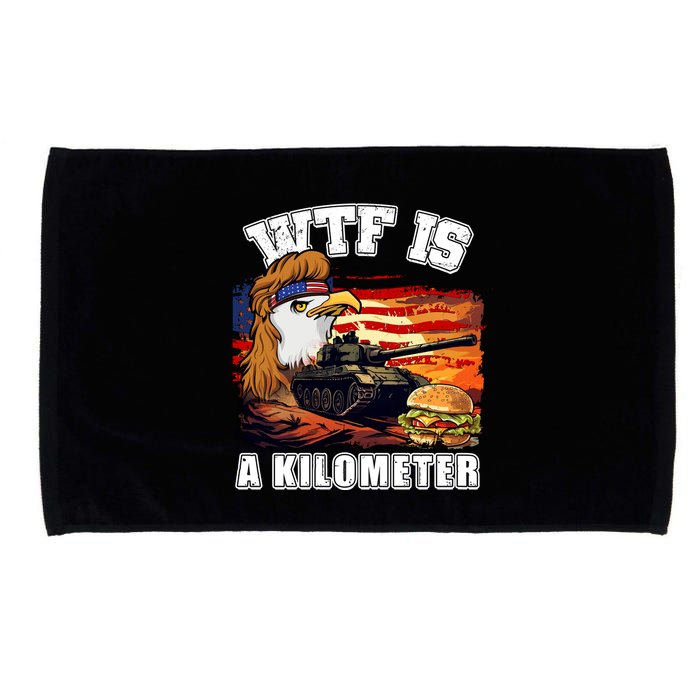 Funny Patriotic Wtf Is A Kilometer Microfiber Hand Towel
