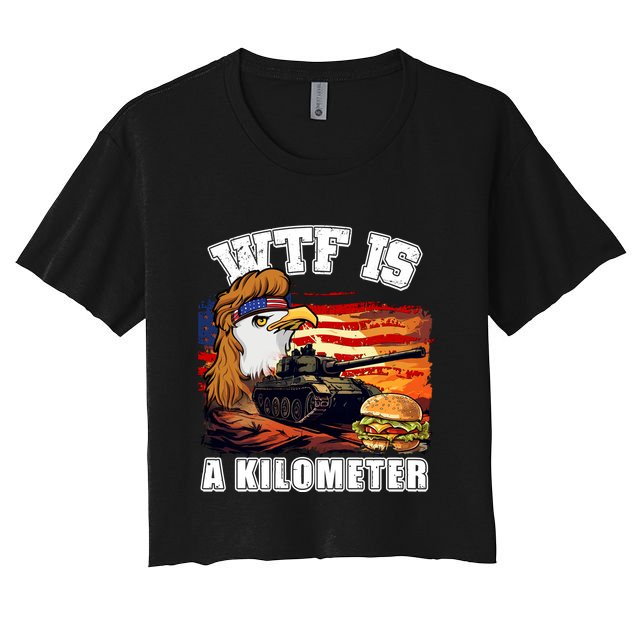Funny Patriotic Wtf Is A Kilometer Crop Top