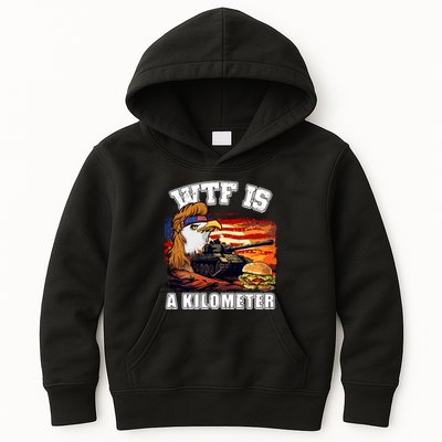 Funny Patriotic Wtf Is A Kilometer Kids Hoodie