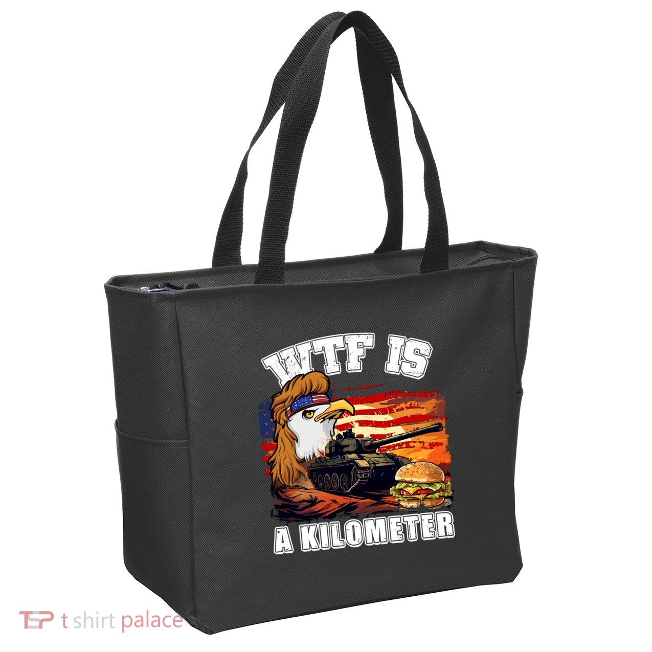 Funny Patriotic Wtf Is A Kilometer Zip Tote Bag