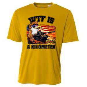 Funny Patriotic Wtf Is A Kilometer Cooling Performance Crew T-Shirt