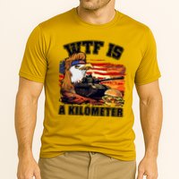 Funny Patriotic Wtf Is A Kilometer Cooling Performance Crew T-Shirt