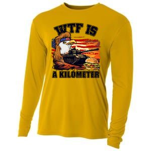 Funny Patriotic Wtf Is A Kilometer Cooling Performance Long Sleeve Crew