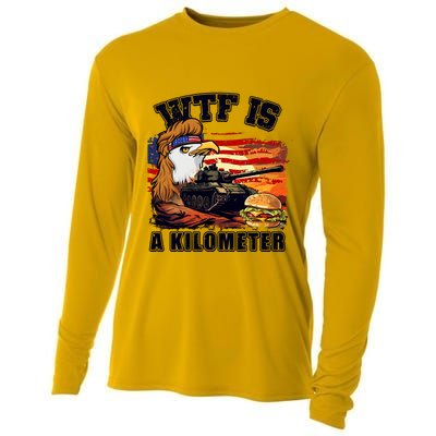 Funny Patriotic Wtf Is A Kilometer Cooling Performance Long Sleeve Crew