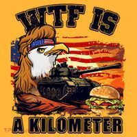 Funny Patriotic Wtf Is A Kilometer Pom Pom 12in Knit Beanie