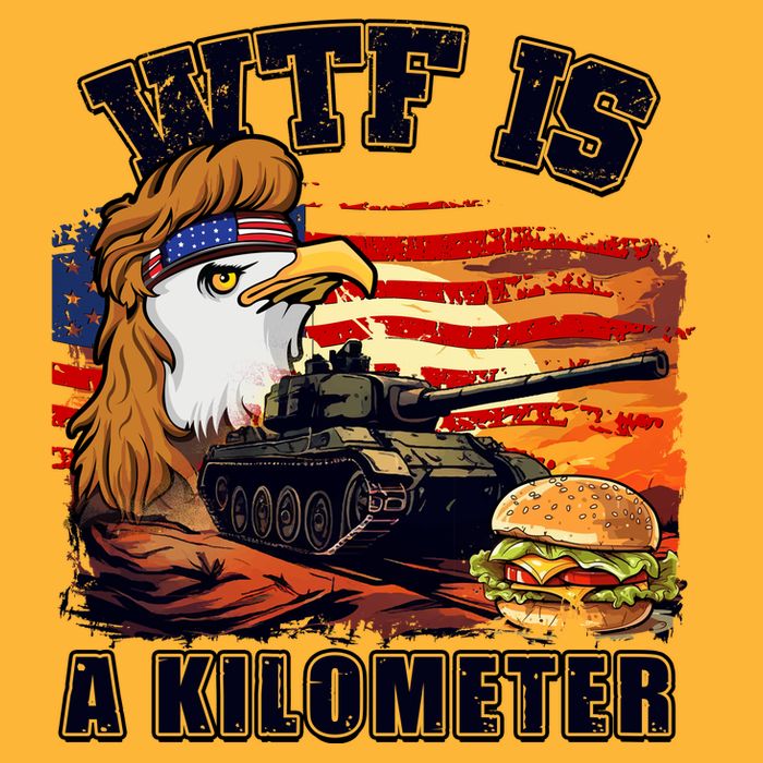 Funny Patriotic Wtf Is A Kilometer Baby Bodysuit