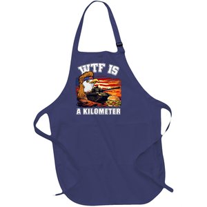 Funny Patriotic Wtf Is A Kilometer Full-Length Apron With Pockets