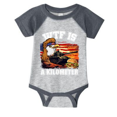 Funny Patriotic Wtf Is A Kilometer Infant Baby Jersey Bodysuit