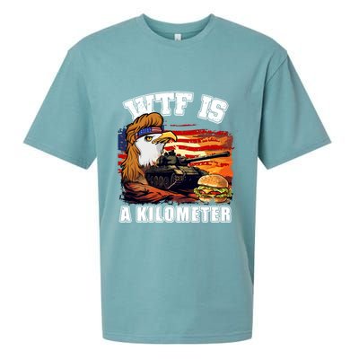 Funny Patriotic Wtf Is A Kilometer Sueded Cloud Jersey T-Shirt