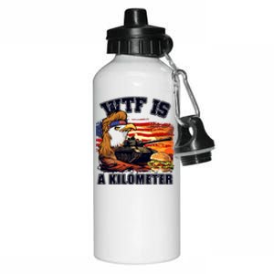 Funny Patriotic Wtf Is A Kilometer Aluminum Water Bottle