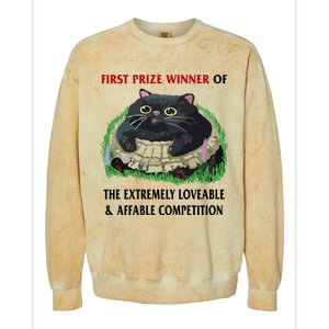 First Prize Winner Of The Extremely Loveable & Affable Competition Colorblast Crewneck Sweatshirt