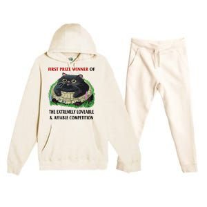 First Prize Winner Of The Extremely Loveable & Affable Competition Premium Hooded Sweatsuit Set