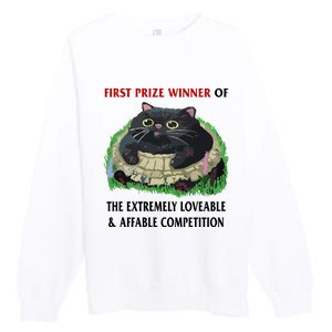 First Prize Winner Of The Extremely Loveable & Affable Competition Premium Crewneck Sweatshirt