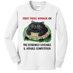 First Prize Winner Of The Extremely Loveable & Affable Competition Kids Long Sleeve Shirt