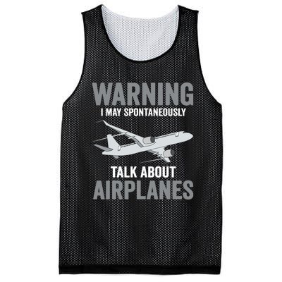 Funny Pilot Warning May Spontaneously Talk About Airplanes Mesh Reversible Basketball Jersey Tank