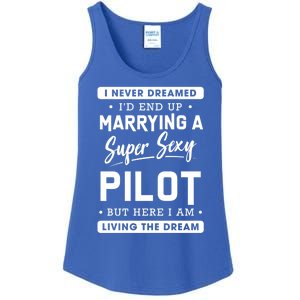 Funny Pilot Wife Gift Ladies Essential Tank