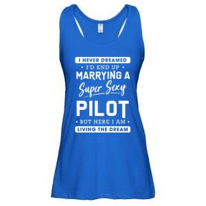 Funny Pilot Wife Gift Ladies Essential Flowy Tank