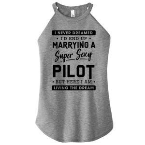 Funny Pilot Wife Gift Women's Perfect Tri Rocker Tank