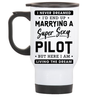 Funny Pilot Wife Gift Stainless Steel Travel Mug