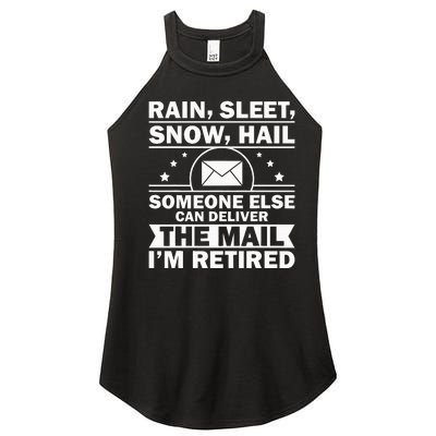 Funny Postal Worker Retirement Design For Mailman Women’s Perfect Tri Rocker Tank