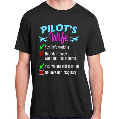 Funny Pilots Wife Gift Adult ChromaSoft Performance T-Shirt