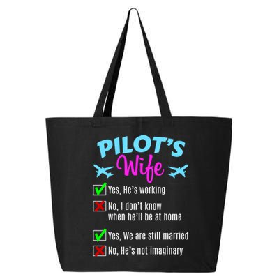 Funny Pilots Wife Gift 25L Jumbo Tote