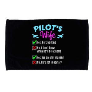 Funny Pilots Wife Gift Microfiber Hand Towel