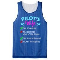 Funny Pilots Wife Gift Mesh Reversible Basketball Jersey Tank