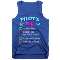 Funny Pilots Wife Gift Tank Top