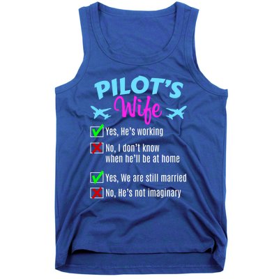 Funny Pilots Wife Gift Tank Top