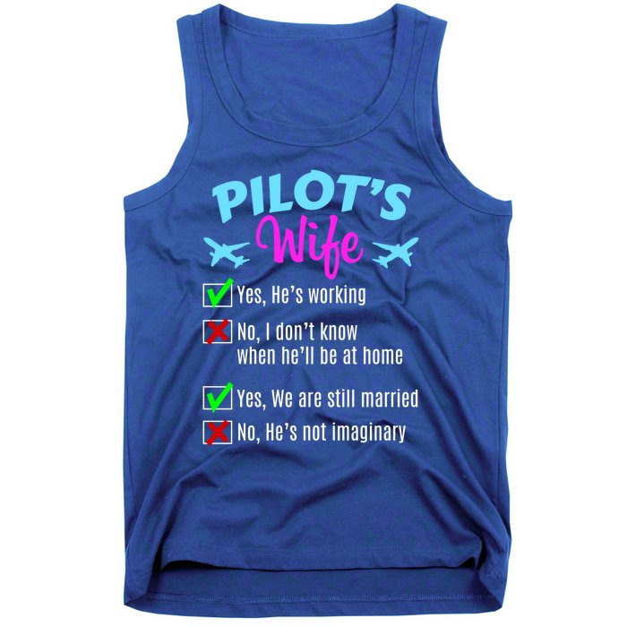 Funny Pilots Wife Gift Tank Top