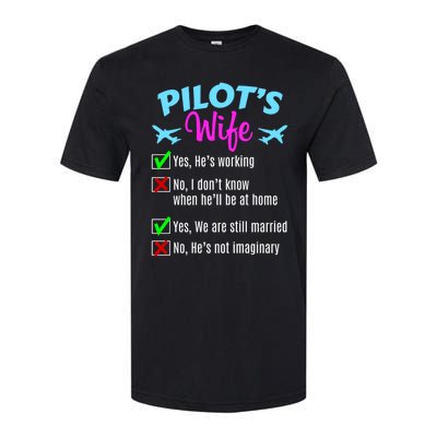 Funny Pilots Wife Gift Softstyle CVC T-Shirt