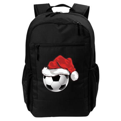 Football Player Xmas Gift Santa Hat Soccer Ball Christmas Gift Backpack