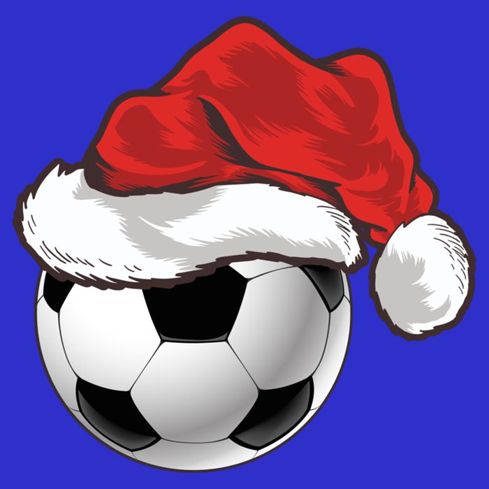 Football Player Xmas Gift Santa Hat Soccer Ball Christmas Gift Hoodie