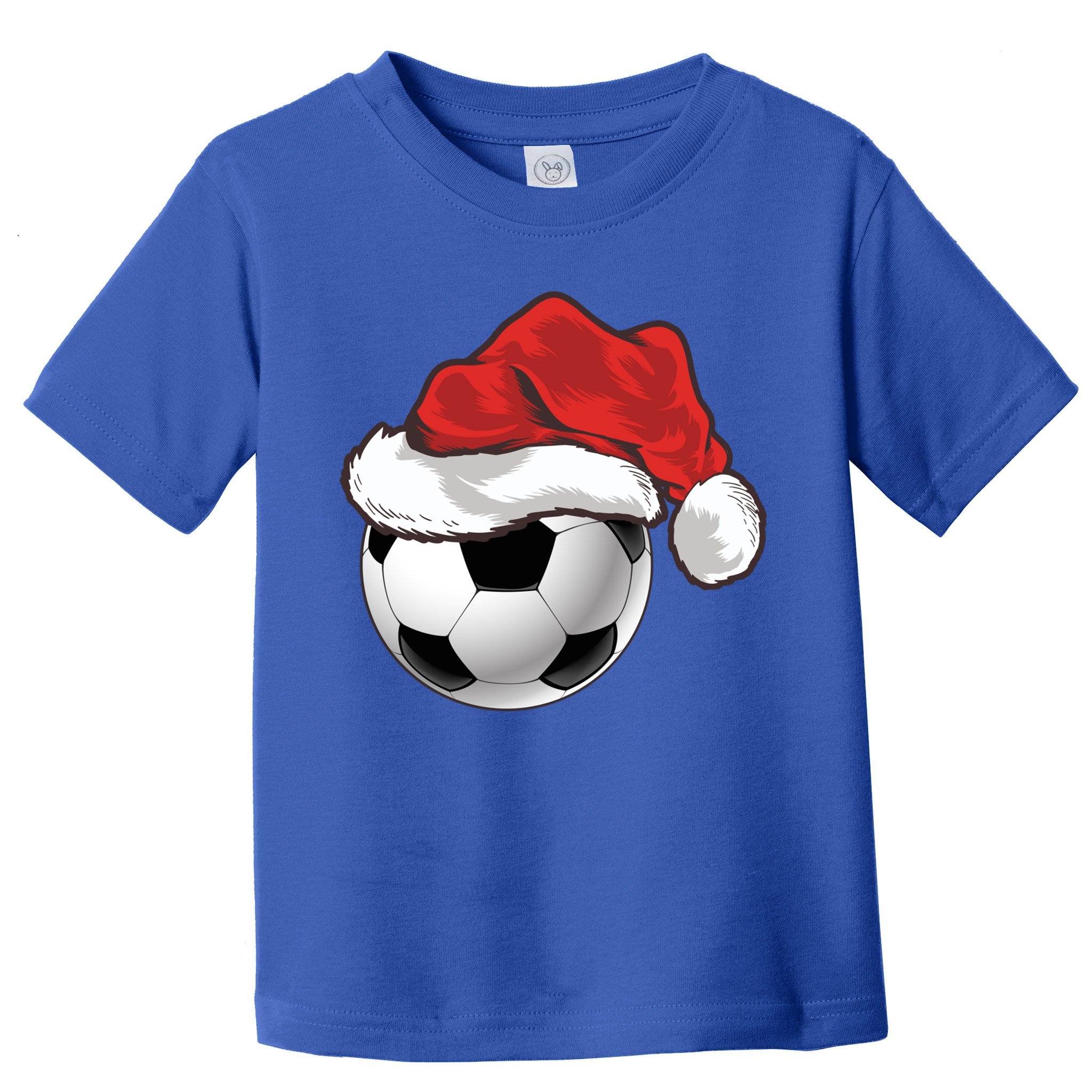 Football Player Xmas Gift Santa Hat Soccer Ball Christmas Gift Toddler T-Shirt